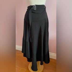 Calvin Klein Black Pinstripe Maxi Skirt